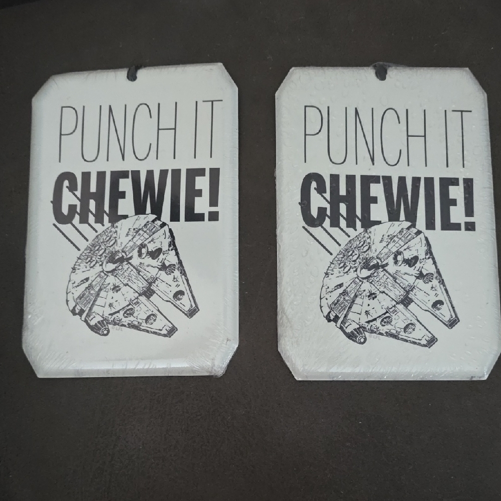 (J23) Star Wars Black and White Ornaments Set Of 2